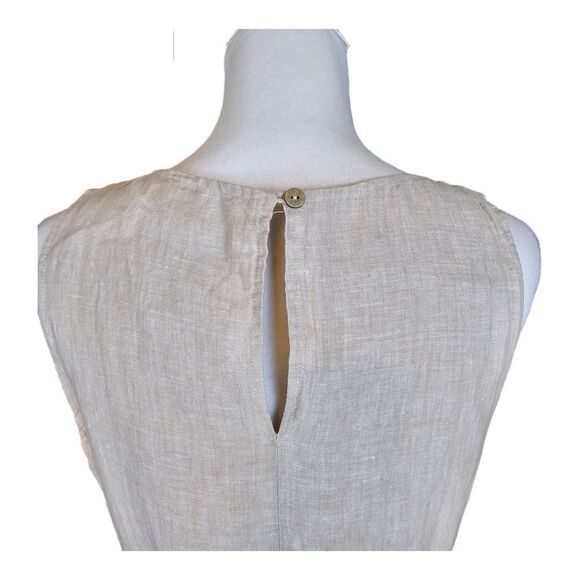 NWOT Tahari 100% Linen Sleeveless Belted Dress with Pockets Size 4 - Picture 4 of 16